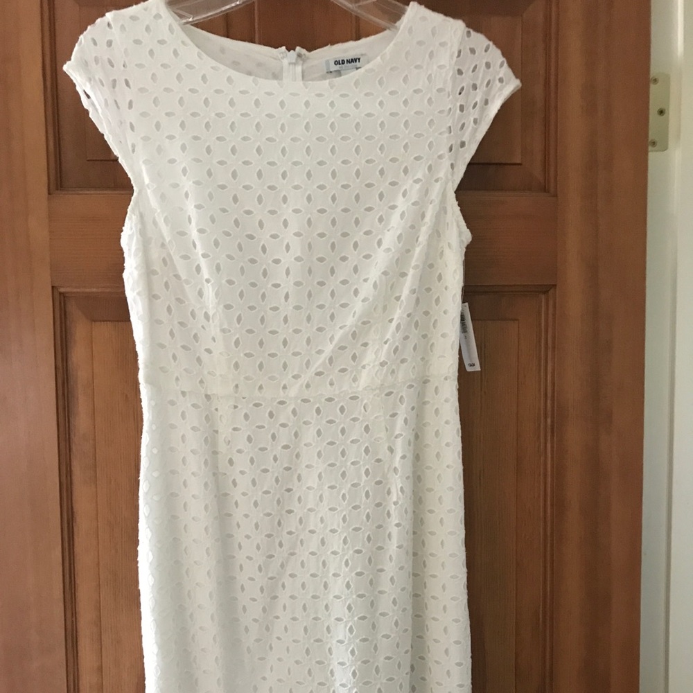 White eyelet old navy dress